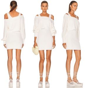 NWT SER.O.YA Janelle Dress in White Size Small Sweater Dress Retrofete FWRD